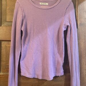We The Free Lavender Waffle Knit Top